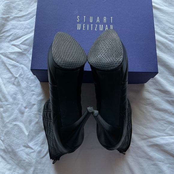 Stuart Weitzman Women Leather Quilted Ankle Boots (size: 8) - Picture 6 of 6